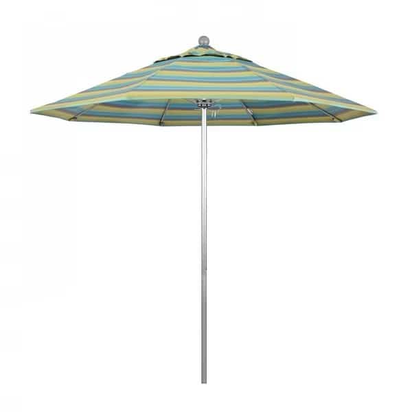 Patio Umbrella, Octagon, 103" H, Sunbrella Fabric, Astoria Lagoon