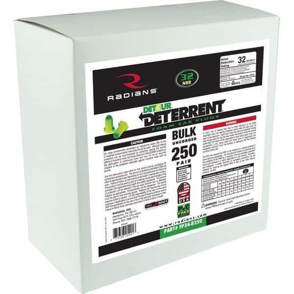 Radians Deterrent(R) 32 Disposable Ea, PR, 1 PR, Radians, Mfr#: FP34-B250