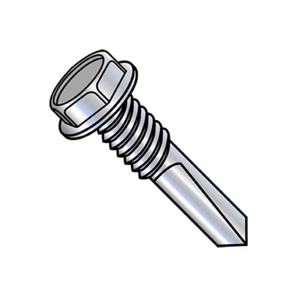Self-Drilling Screw, #12-24 x 1-1/4 in, Zinc Plated Steel Hex Head Hex Drive, 3000 PK, EnjoyTool Select, Mfr#: 1220KWMS5