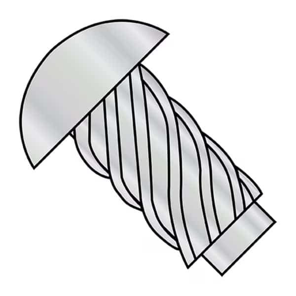 Thumb Screw, #7 Thread Size, Round, Cadmium Steel, 1/2 in Lg, 4000 PK