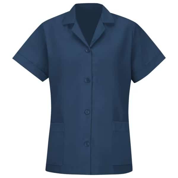Wmns Ss Navy Poplin Smock