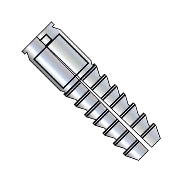 Short Lag Shield, 3/8" Dia, 1-3/4" L, Alloy Steel Zinc Plated, 50 PK