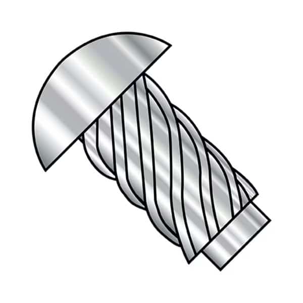 Thumb Screw, #6 Thread Size, Round, Plain Stainless Steel, 1/8 in Lg, 10000 PK