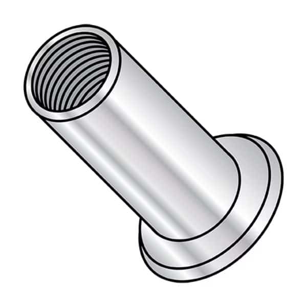 Rivet Nut, M8-1.25 Thread Size, 160.27 mm - 170.03 mm Flange Dia., 19.62 mm - 20.38 mm L, Aluminum