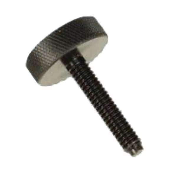 Thumb Screw, #10-32 Thread Size, Round, Black Oxide Steel, 1 in Lg