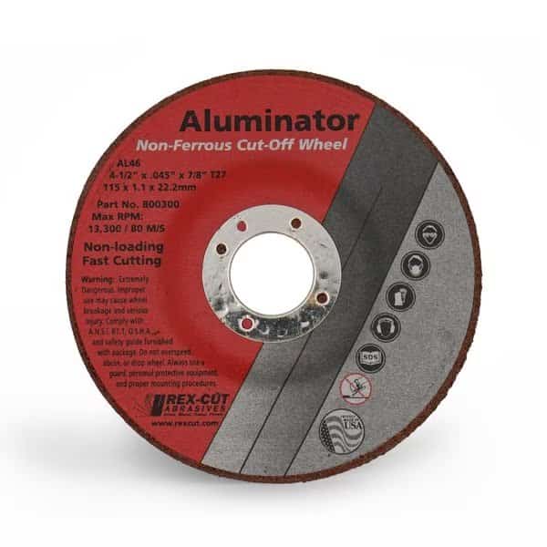 Aluminator Cut Off Wheel 4 1/2 x .045 x, Mfr#: 800300, REX CUT