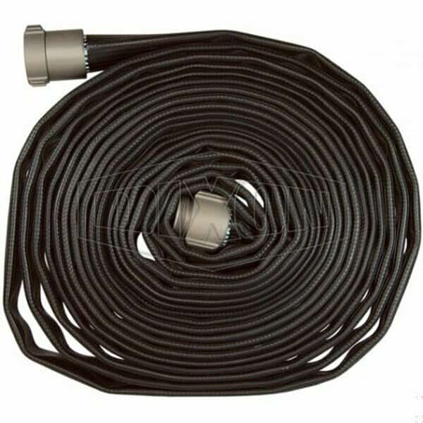 Washdown Hose, 1-1/2 in, NPSH, 100 ft L, 200 psi, Nitrile
