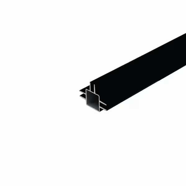 3-Way Extended Captive Fin for 1/4in Panel Black, 94in L x 1in W x 1in H, QR 1 End