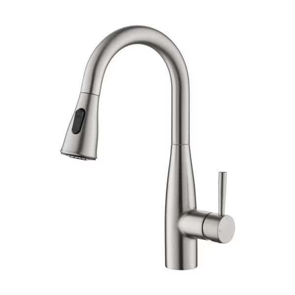 Bari Single Handle Pull Down Kitchen & Bar Sink Faucet, Brushed Nickle