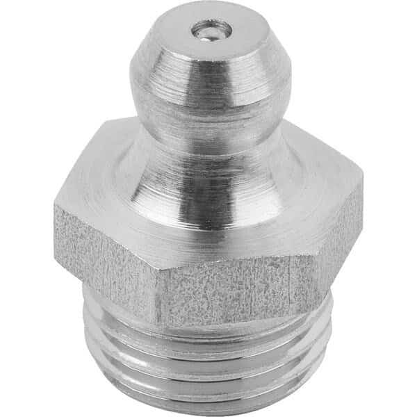 Conical Grease Nipple Straight, D=M10X1, 5, Form:A, Stainless Steel, Hexagon
