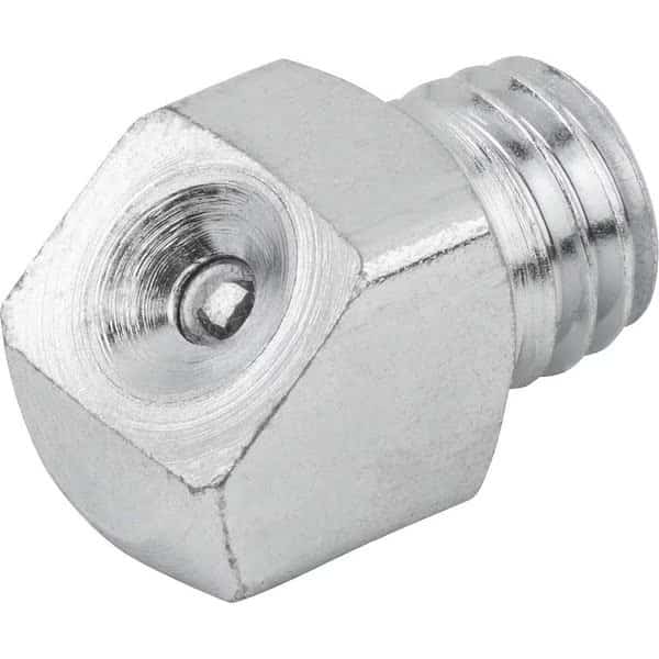 Funnel-Type Grease Nipple Angled 45° D=R1/8, Form:B Steel, Square