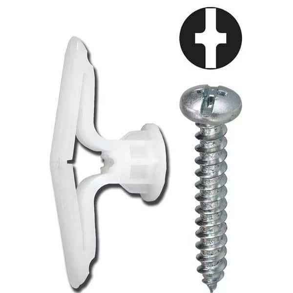 L.H. Dottie No 8 Nylon Toggle Anchor Kit w/ Pan Head Combo Head Screws