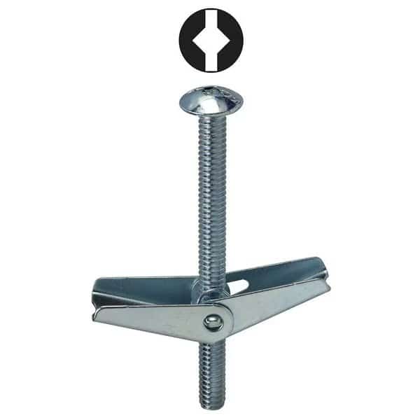 Toggle Bolt, 4" L, Carbon Steel, 50 PK