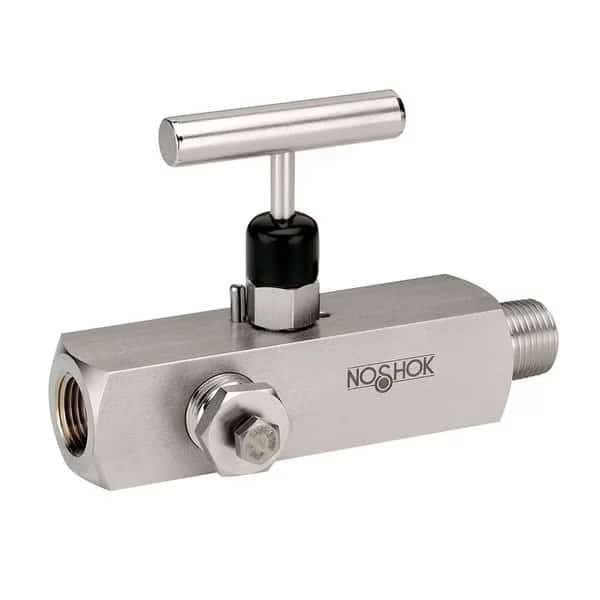 Multiport Valve, Hard Seat, 3/4 NPT Male - 1/2 NPT Female, 316 SS, 0.187" Orifice, Graphite Packing