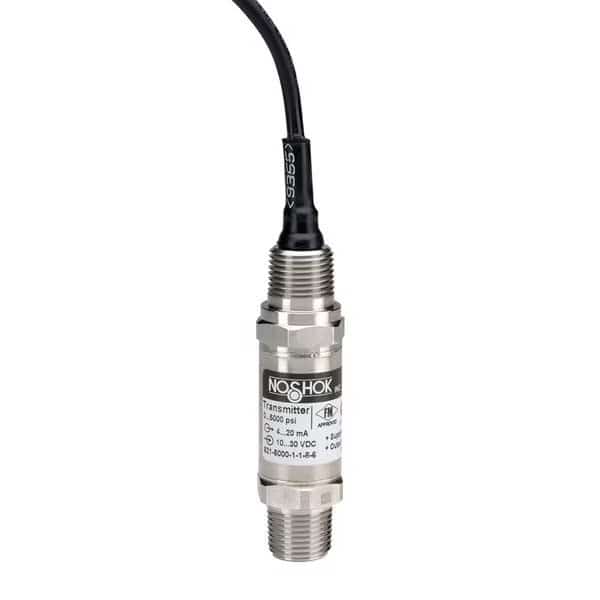 Pressure Transmitter, 0 psig to 5000 psig, 0.25% Accuracy (BFSL), 4 mA to 20 mA Output, 1/4 NPT Male, 1/2 NPT Conduit w/ 6 ft Cable Attached, 0.8 mm SS Threaded Orifice