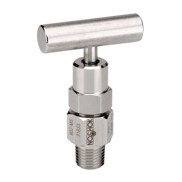 Bleed Valve, Soft Tip, 1/2 NPT Male, Steel, 0.159" Bleed Port