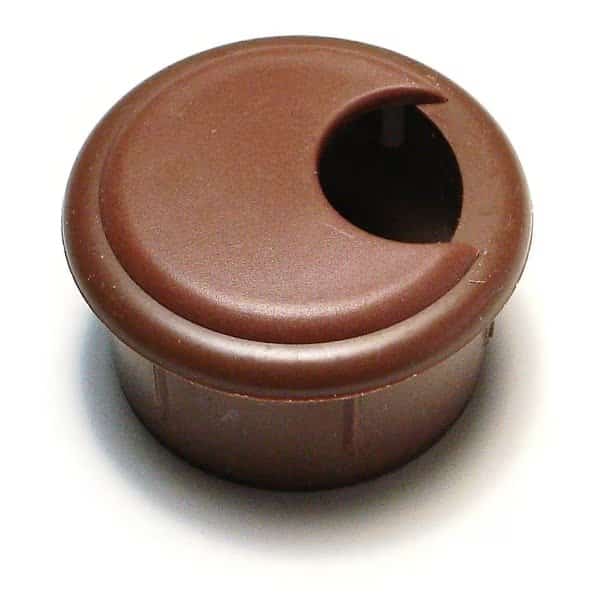 1-1/2" x 1.2" Brown Nylon Plastic Computer Grommets 2PK