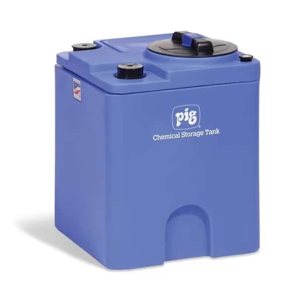 PIG Double-Wall Square Chemical Storage Tank Blue 18" L x 18" W x 24" H