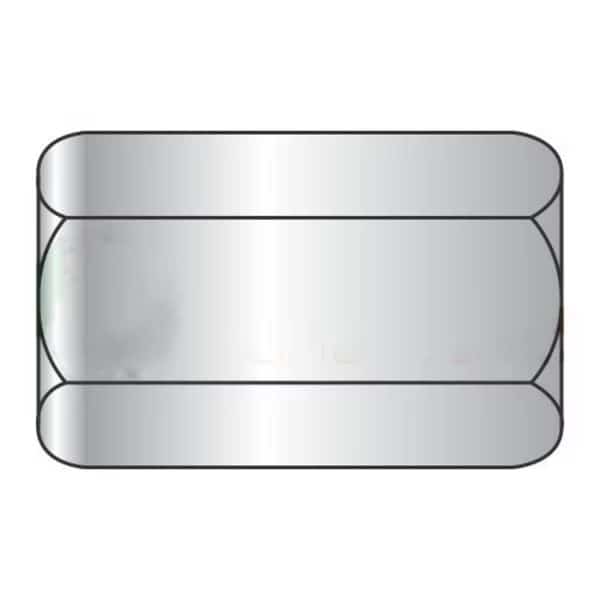 Coupling Nut, 1/4"-20, 18-8 Stainless Steel, Not Graded, 7/8 in Lg, 3/8 in Hex Wd, 1000 PK