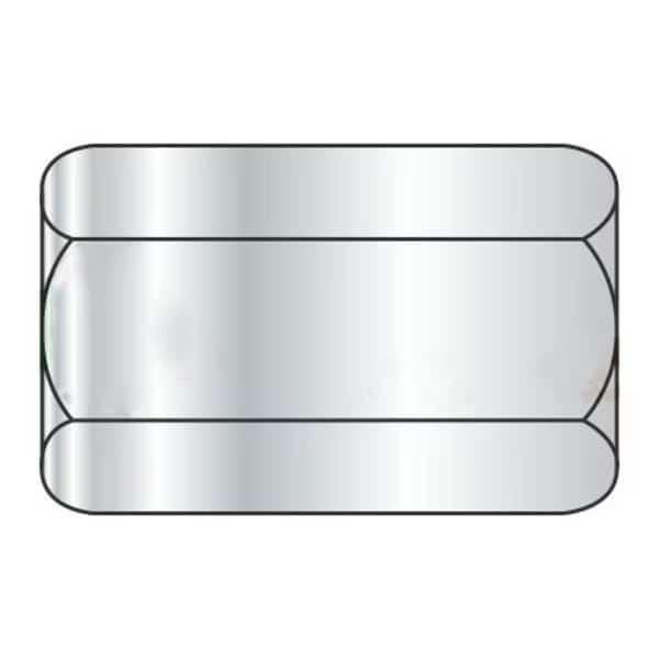 Coupling Nut, #10-24, Steel, Grade A, Zinc Plated, 3/4 in Lg, 5/16 in Hex Wd, 3500 PK