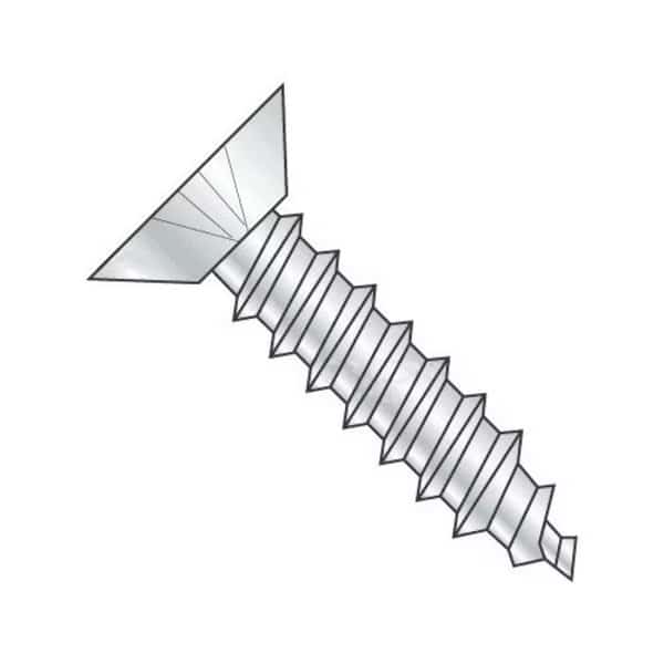 Sheet Metal Screw, #8 x 3/8 in, 18-8 Stainless Steel Flat Head Phillips Drive, 5000 PK