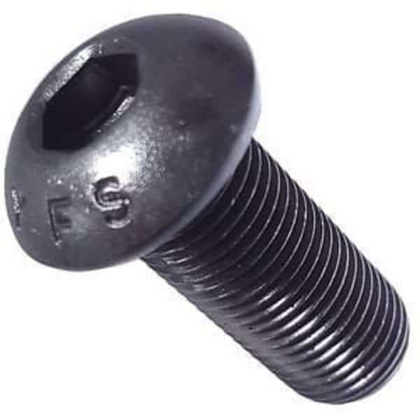 M12-1.75 Socket Head Cap Screw, Button, Black Oxide Alloy Steel, 80 mm Length, 50 PK
