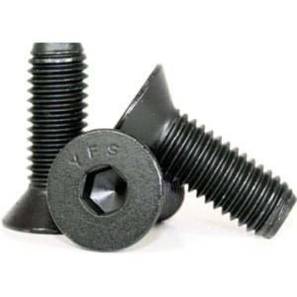 #8-32 Socket Head Cap Screw, Flat Head, Black Oxide Alloy Steel, 1/4 in Length, 100 PK