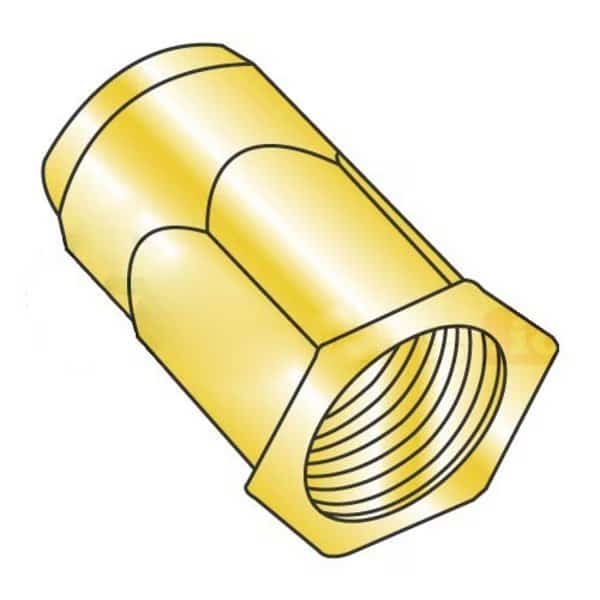 Rivet Nut, M6-1.00 Thread Size, 120.96mm Flange Dia., 14.36mm L, Steel, 2000 PK