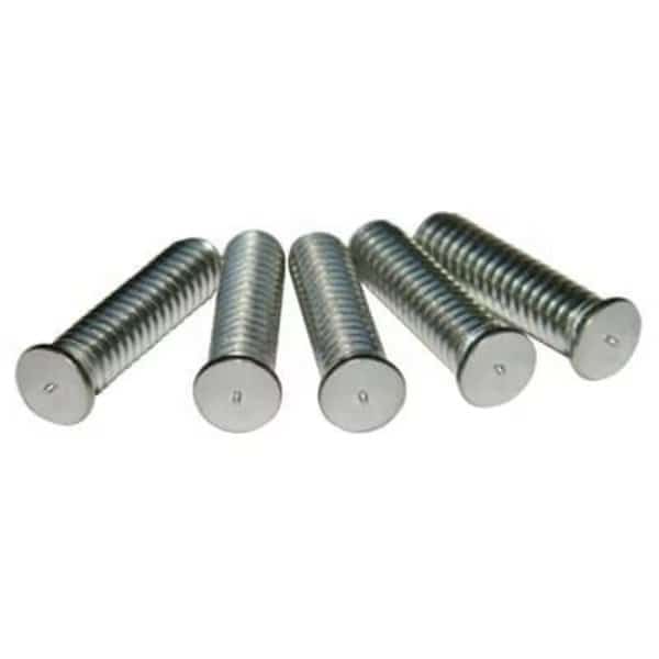 Weld Stud, #6-32, 3/8 in, Stainless Steel, 100 PK