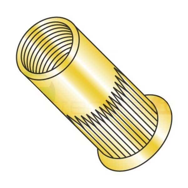 Rivet Nut, M6-1.00 Thread Size, 110.18mm Flange Dia., 16.89mm L, Steel, 1000 PK