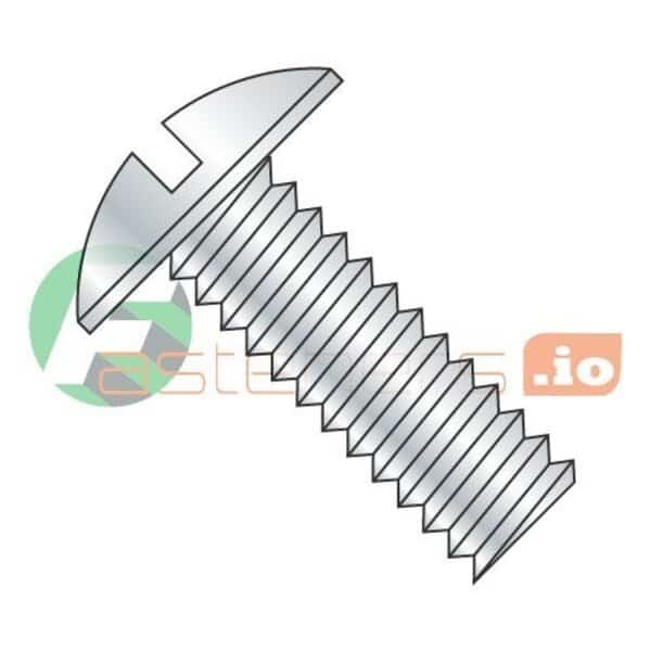 #8-32 x 5/8 in Slotted Truss Machine Screw, Zinc Plated Steel, 9000 PK