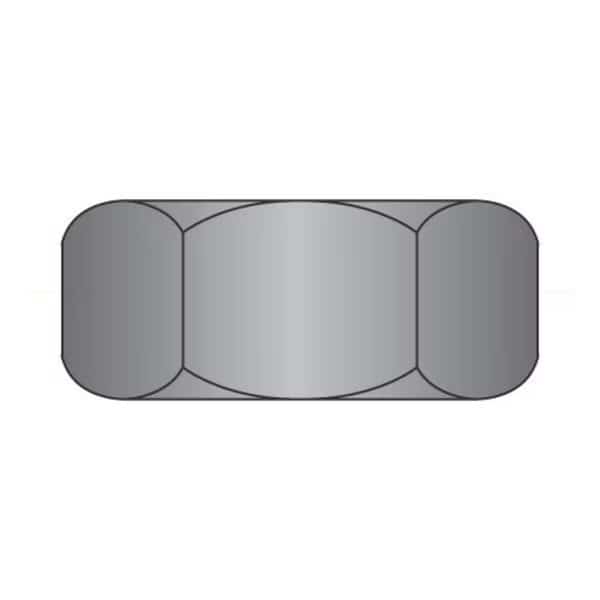 Hex Nut, 1/2"-13, Steel, Zinc Black, 7/16 in Ht, 500 PK