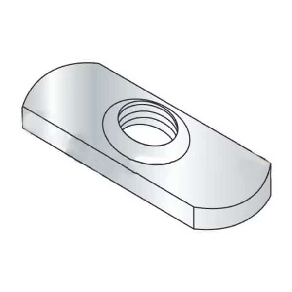 Tab Weld Nut, 1/4"-20, Steel, 0.453 in Wd, 1.015 in Lg, 0.098 in Ht, 1000 PK