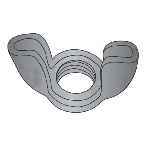 Wing Nut, #10-32, Steel, Black Oxide, 0.47 in Ht, 0.91 in Max Wing Span, 2000 PK