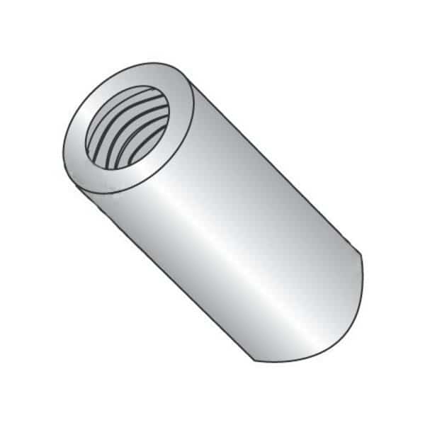 Round Standoffs, #4-40 Thrd Sz, 1/4 in Bd L, 18-8 Stainless Steel Plain, 3/16 in OD, 500 PK