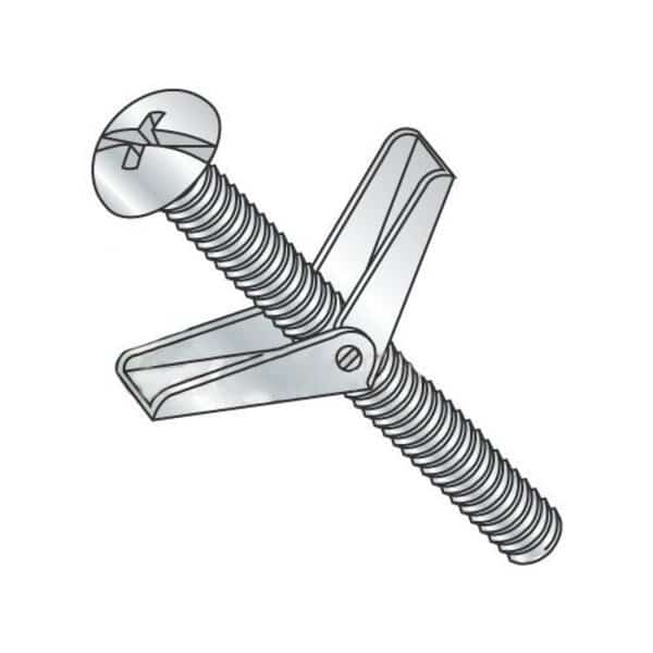 Toggle Bolt, 3" L, Steel, 25 PK