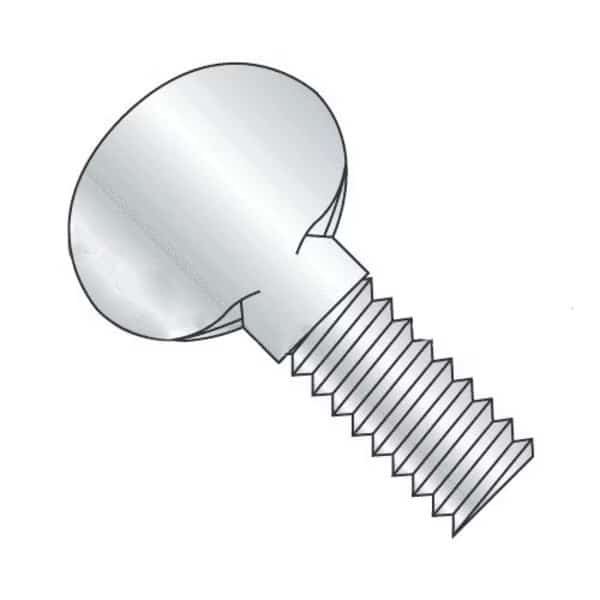Thumb Screw, 1/4"-20 Thread Size, Spade, Zinc Plated Steel, 1-1/4 in Lg, 100 PK