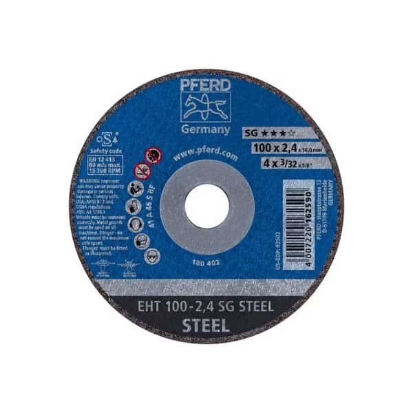Type 1, 4 in Dia, 3/32 in Thick, 5/8 in Arbor Hole Size, Aluminum Oxide, 46 Grit