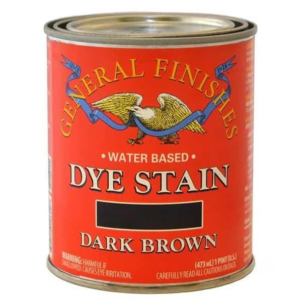 1 Pt Dark Brown Dye Stain Water-Based Wood Stain