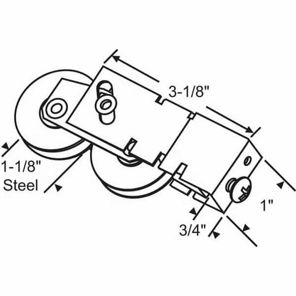Patio Door Roller Tandem