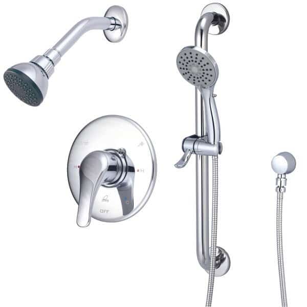Single Handle Shower Trim Set W/Handheld in Chrome