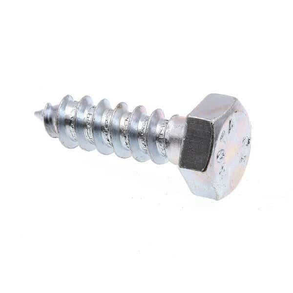 Hex Lag Screw 5/16in X 1in A307 Grade A Zinc Plated Steel 100PK