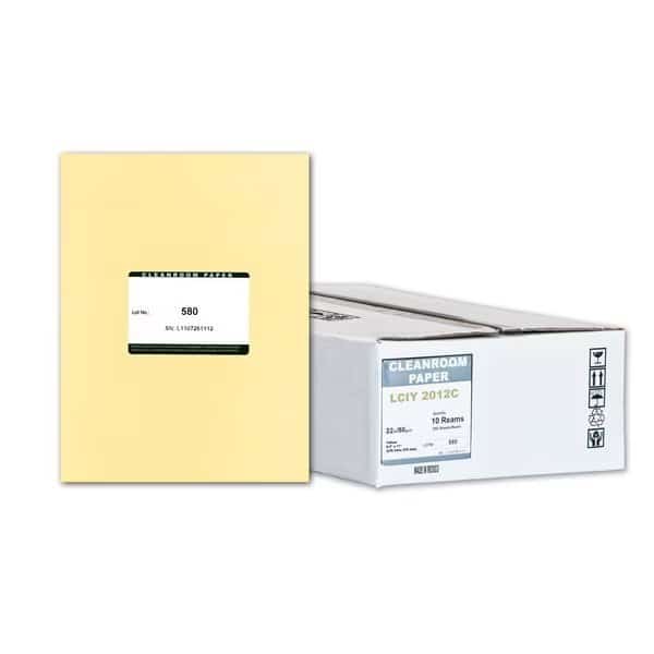 Pure Image Synthetic Cleanroom Paper, 8.5x11, Yellow 22lb, 250 sheets /ream, 10 reams p/PK