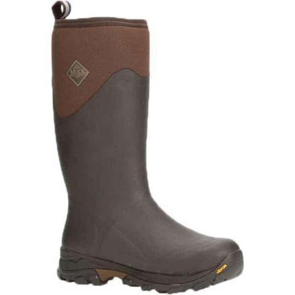 Men's Arctic Ice Insulated Tall Rubber Boot, Plain Toe, 16" Height, Brown, 9
