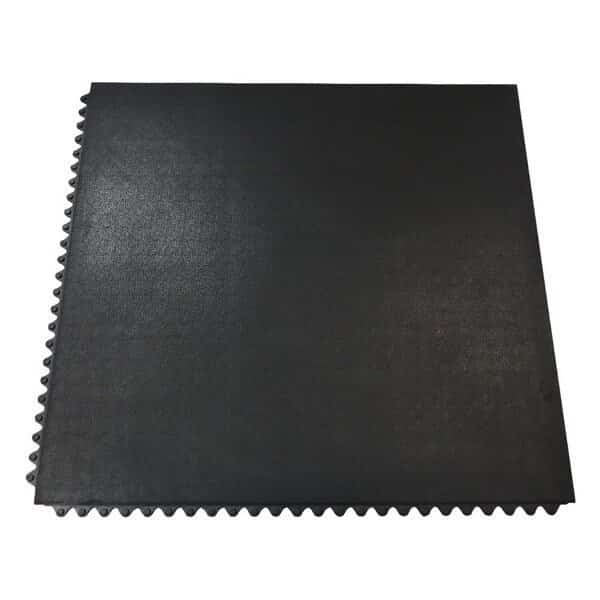 Revolution Interlocking Rubber Floor, 36 in Long x 36 in Wide, 0.5 in Thick, 2 PK