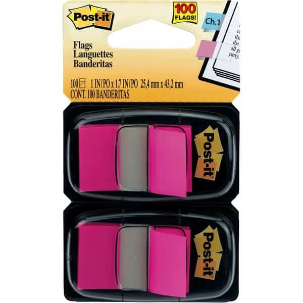 FLAGS, POST-IT, 1"", 100CT, BPK