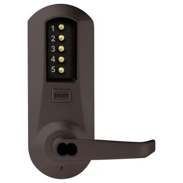 Cylindrical Combination Lever Lock, 2-3/4-in Backset, 1/2-in Throw Latch, 6/7-Pin SFIC Prep, Less Co