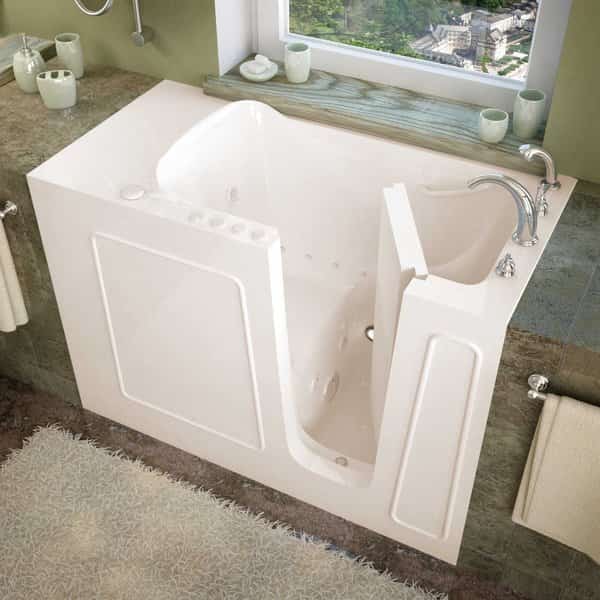 MediTub Walk-In 26 x 53 Biscuit Whirlpool & Air Walk-In Bathtub