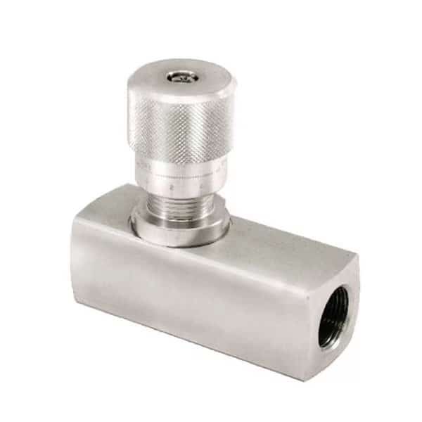 1/2" NPTF FLOW CONTROL VALVE CARBON STEEL PLATED, 7 PSI STANDARD SPRING SETTING, Anchor Fluid Power, Mfr#: FN1/2-1