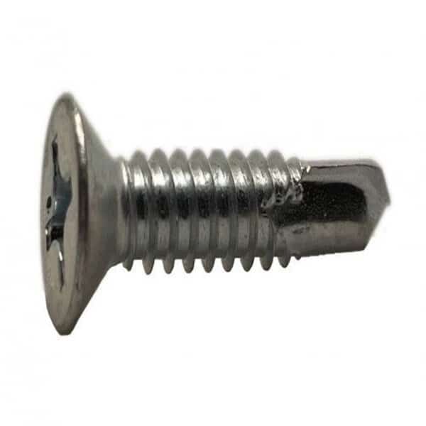 Sheet Metal Screw, #8 x 3/4 in, Steel Flat Head Phillips Drive